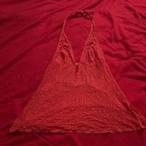 Victoria's Secret Vibrant Red Lace Top